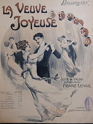 Imagen del vendedor de LEHAR Franz La Veuve Joyeuse Suite de Valses Piano a la venta por partitions-anciennes