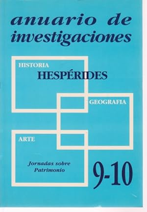 Image du vendeur pour ANUARIO DE INVESTIGACIONES HESPRIDES VOLUMEN 9-10 mis en vente par LIBRERIA TORMOS