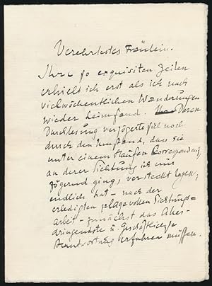 Handschriftlicher Brief mit Unterschrift von Ferruccio Busoni.