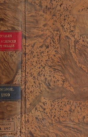 Bild des Verkufers fr Annales des sciences naturelles zoologie et palontologie tome IX-X srie VIII 1899 zum Verkauf von Biblioteca di Babele