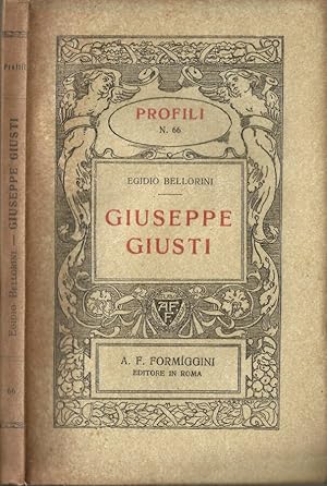 Bild des Verkufers fr Giuseppe Giusti zum Verkauf von Biblioteca di Babele