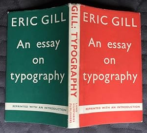 Bild des Verkufers fr An Essay on Typography zum Verkauf von Brian Corrigan