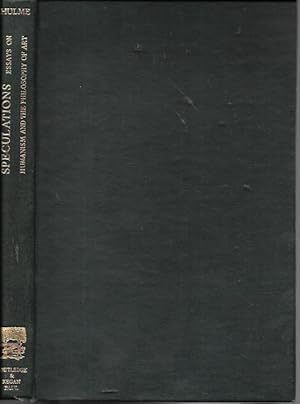 Bild des Verkufers fr Speculations: Essays on Humanism and the Philosophy of Art (1949) zum Verkauf von Bookfeathers, LLC