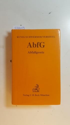 Bild des Verkufers fr Abfallgesetz : AbfG zum Verkauf von Gebrauchtbcherlogistik  H.J. Lauterbach