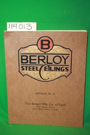 Imagen del vendedor de Berloy Steel Ceilings Catalog No. 27 a la venta por Princeton Antiques Bookshop