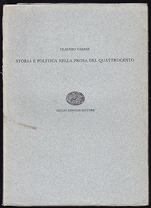 Immagine del venditore per Storia e politica nella prosa del Quattrocento (= Studi e Richerce, 15) venduto da Graphem. Kunst- und Buchantiquariat