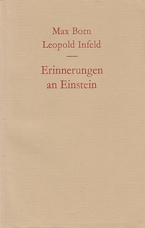 Seller image for Erinnerungen an Einstein. for sale by Antiquariat an der Nikolaikirche