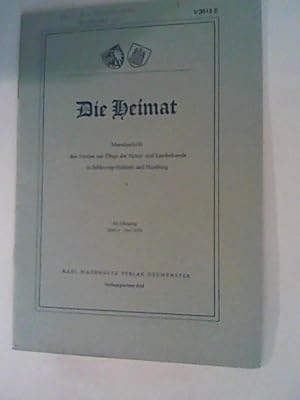 Die Heimat. Zeitschrift für Natur- und Landeskunde von Schleswig-Holstein und Hamburg. 82. Jahrga...