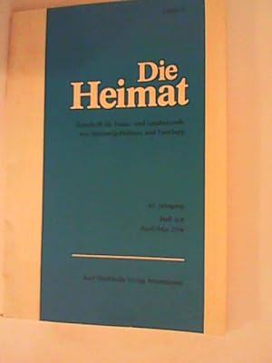 Die Heimat. Zeitschrift für Natur- und Landeskunde von Schleswig-Holstein und Hamburg. 83. Jahrga...