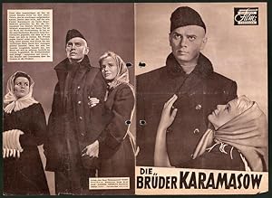 Bild des Verkufers fr Filmprogramm DNF, Die Brder Karamasow, Yul Brynner, Maria Schell, Albert Salmi, Regie Richard Brooks zum Verkauf von Bartko-Reher