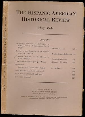Image du vendeur pour Frederick Douglas and the Mission to Haiti, 1889-1891 in The Hispanic American Historical Review, Volume XXI, Number 2 mis en vente par The Book Collector, Inc. ABAA, ILAB