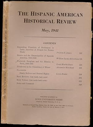 Seller image for Frederick Douglas and the Mission to Haiti, 1889-1891 in The Hispanic American Historical Review, Volume XXI, Number 2 for sale by The Book Collector, Inc. ABAA, ILAB