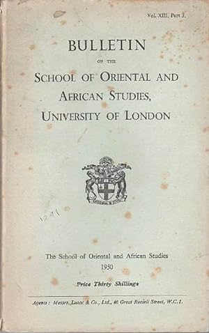 Bulletin of The School of Oriental and African Studies XIII Part 3 (1950)