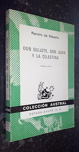 Imagen del vendedor de Don Quijote, Don Juan y la Celestina. Ensayos en simpata a la venta por Librera La Candela