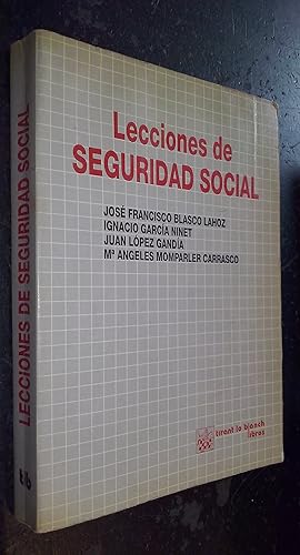 Image du vendeur pour Lecciones de Seguridad Social mis en vente par Librera La Candela