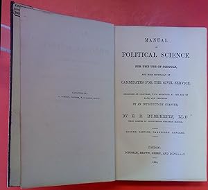 Bild des Verkufers fr Manual of Political Science zum Verkauf von biblion2