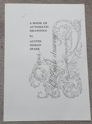 Seller image for proof of the announcement of A Book of Automatic Drawings; for sale by BOOKS & THINGS