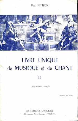 Seller image for Livre unique de musique et de chant Tome II - Paul Pittion for sale by Book Hmisphres