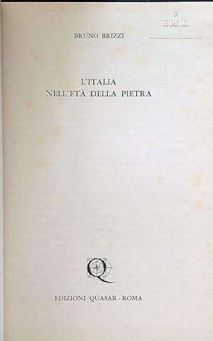 Seller image for L'Italia nell'eta' della pietra. for sale by Librodifaccia