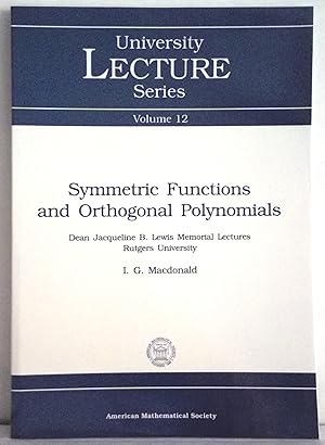 Seller image for Symetric functions and orthogonal polynomials. for sale by Rometti Vincent