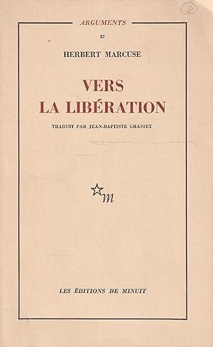 Seller image for Herbert Marcuse. Vers la lib  ration. Traduit par Jean-Baptiste Grasset for sale by Messinissa libri