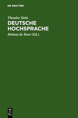 Seller image for Deutsche Hochsprache : Bhnenaussprache for sale by AHA-BUCH GmbH