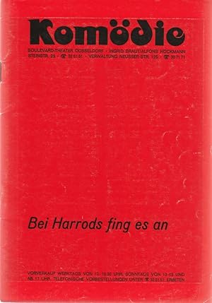 Bild des Verkufers fr Programmheft John Chapman BEI HARRODS FING ES AN Spielzeit 1979 / 80 Heft 3 zum Verkauf von Programmhefte24 Schauspiel und Musiktheater der letzten 150 Jahre