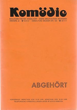 Bild des Verkufers fr Programmheft Peter Ustinov ABGEHRT Spielzeit 1983 / 84 Heft 1 zum Verkauf von Programmhefte24 Schauspiel und Musiktheater der letzten 150 Jahre