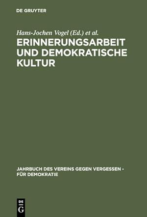 Seller image for Erinnerungsarbeit und demokratische Kultur for sale by AHA-BUCH GmbH