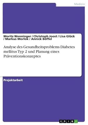 Bild des Verkufers fr Analyse des Gesundheitsproblems Diabetes mellitus Typ 2 und Planung eines Prventionskonzeptes zum Verkauf von AHA-BUCH GmbH