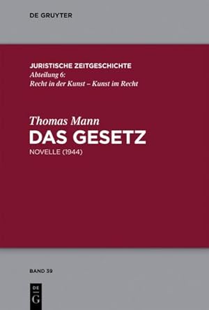 Imagen del vendedor de Das Gesetz : Novelle (1944) a la venta por AHA-BUCH GmbH