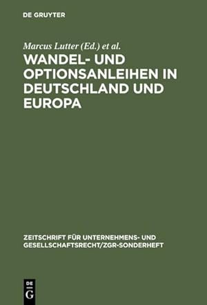 Image du vendeur pour Wandel- und Optionsanleihen in Deutschland und Europa mis en vente par AHA-BUCH GmbH