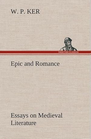 Seller image for Epic and Romance Essays on Medieval Literature for sale by AHA-BUCH GmbH