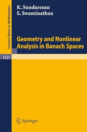 Bild des Verkufers fr Geometry and Nonlinear Analysis in Banach Spaces zum Verkauf von AHA-BUCH GmbH