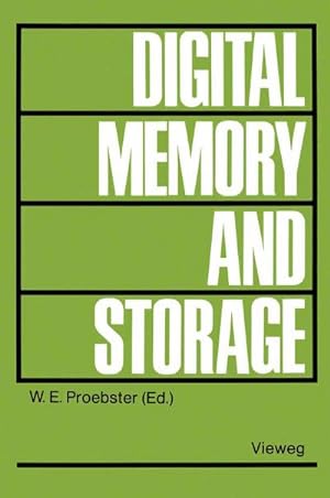 Bild des Verkufers fr Digital Memory and Storage zum Verkauf von AHA-BUCH GmbH