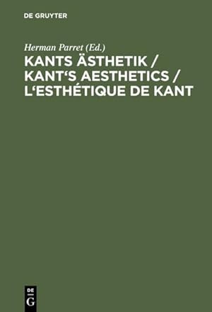 Immagine del venditore per Kants sthetik / Kant's Aesthetics / L'esthtique de Kant venduto da AHA-BUCH GmbH