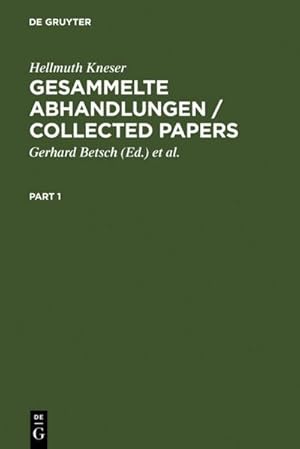 Seller image for Gesammelte Abhandlungen / Collected Papers for sale by AHA-BUCH GmbH