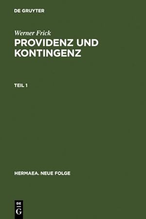 Bild des Verkufers fr Providenz und Kontingenz : Untersuchungen zur Schicksalssemantik im deutschen und europischen Roman des 17. und 18. Jahrhunderts zum Verkauf von AHA-BUCH GmbH