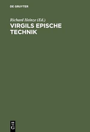 Bild des Verkufers fr Virgils epische Technik zum Verkauf von AHA-BUCH GmbH