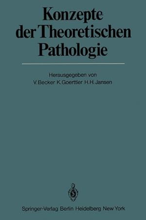 Image du vendeur pour Konzepte der Theoretischen Pathologie mis en vente par AHA-BUCH GmbH