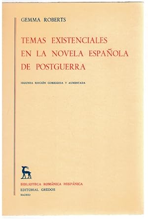 Imagen del vendedor de Temas existenciales en la novela espaola de postguerra (segunda edicin corregida y aumentada) a la venta por Librera Dilogo