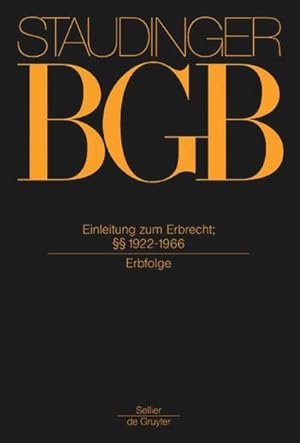 Immagine del venditore per Einleitung zum Erbrecht;  1922-1966 : (Erbfolge) venduto da AHA-BUCH GmbH