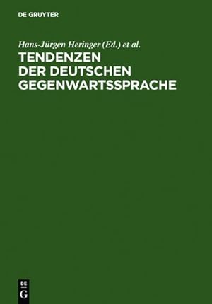 Bild des Verkufers fr Tendenzen der deutschen Gegenwartssprache zum Verkauf von AHA-BUCH GmbH