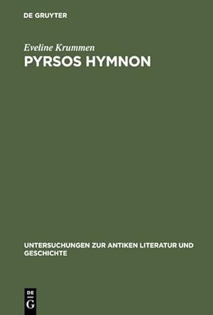 Bild des Verkufers fr Pyrsos Hymnon : Festliche Gegenwart und mythisch-rituelle Tradition als Voraussetzung einer Pindarinterpretation (Isthmie 4, Pythie 5, Olympie 1 und 3) zum Verkauf von AHA-BUCH GmbH