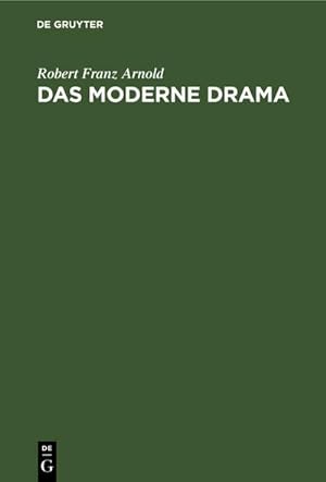 Bild des Verkufers fr Das moderne Drama zum Verkauf von AHA-BUCH GmbH