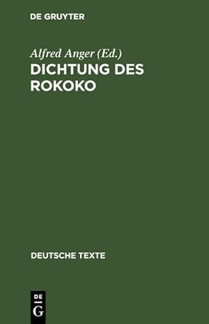Bild des Verkufers fr Dichtung des Rokoko : Nach Motiven geordnet zum Verkauf von AHA-BUCH GmbH