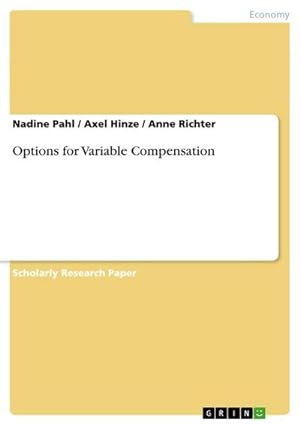 Bild des Verkufers fr Options for Variable Compensation zum Verkauf von AHA-BUCH GmbH