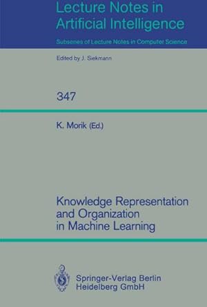 Bild des Verkufers fr Knowledge Representation and Organization in Machine Learning zum Verkauf von AHA-BUCH GmbH