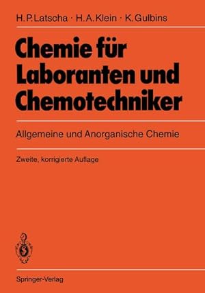 Bild des Verkufers fr Chemie fr Laboranten und Chemotechniker : Allgemeine und Anorganische Chemie zum Verkauf von AHA-BUCH GmbH