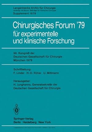 Bild des Verkufers fr Chirurgisches Forum 79 : fr experimentelle und klinische Forschung zum Verkauf von AHA-BUCH GmbH